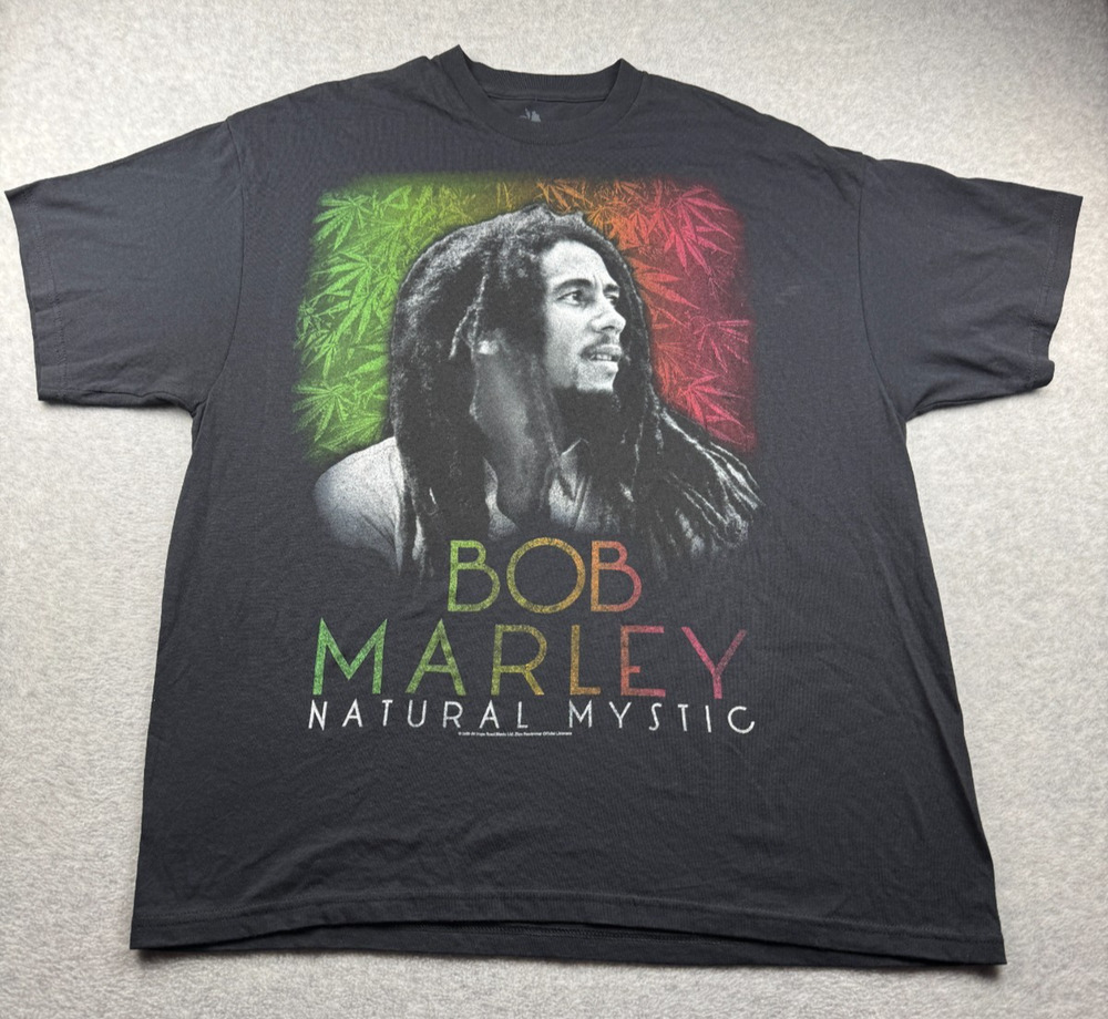 Vintage Bob Marley Zion Natural Mystic Graphic Shirt-2X